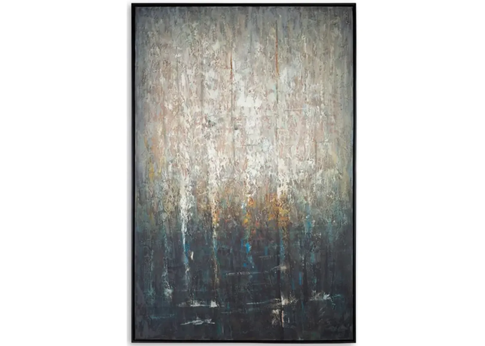 Moody Abstract Framed Painting 48"W x 72"H