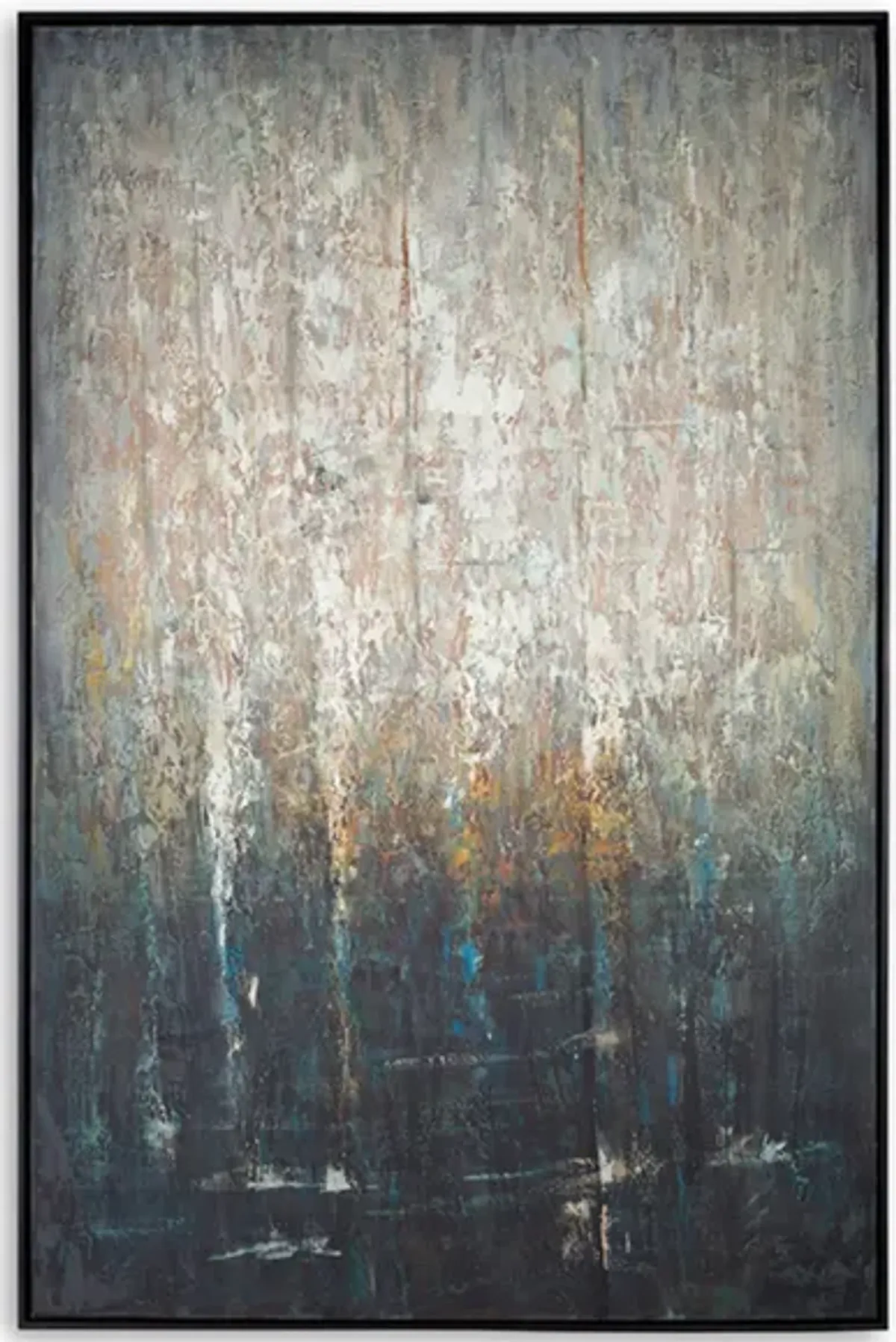 Moody Abstract Framed Painting 48"W x 72"H