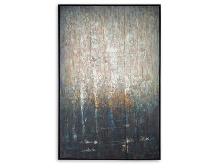 Moody Abstract Framed Painting 48"W x 72"H