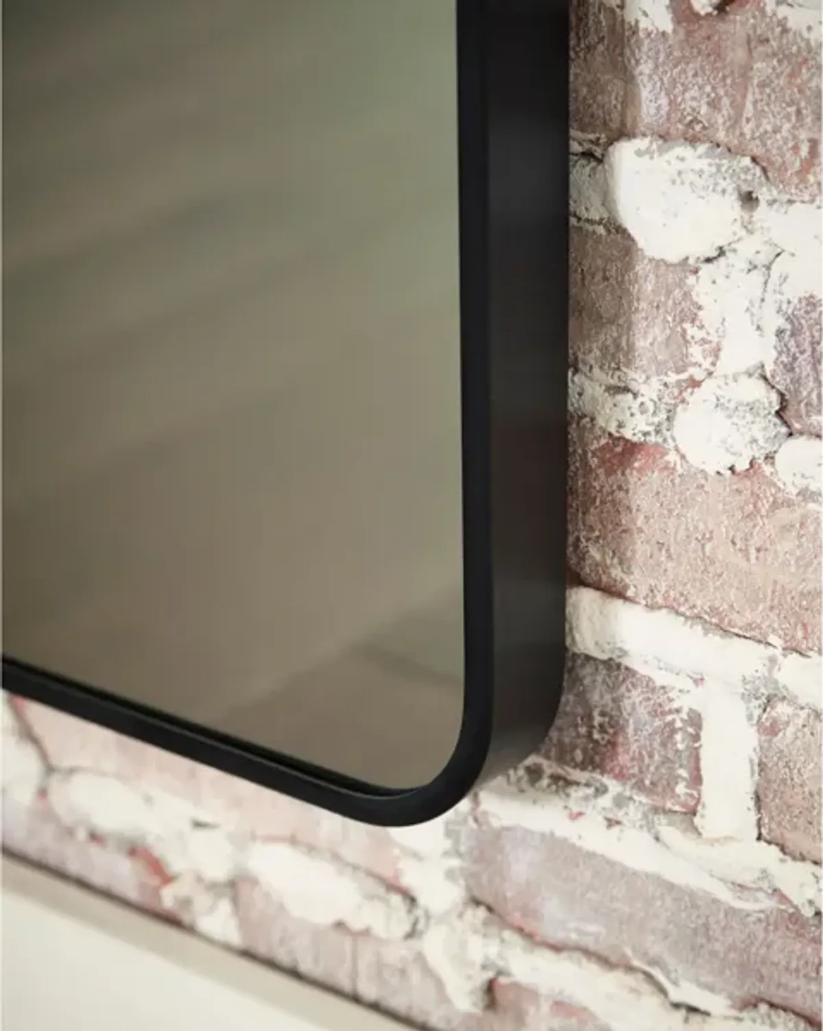 Black Metal Arch Leaner Mirror 30"W x 68"H