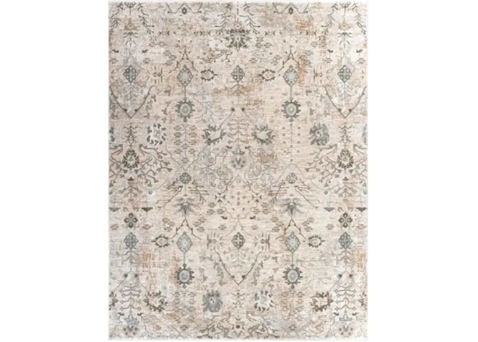 Brunswick Taupe/Olive/Teal Area Rug 7'10"W x 10'3"L