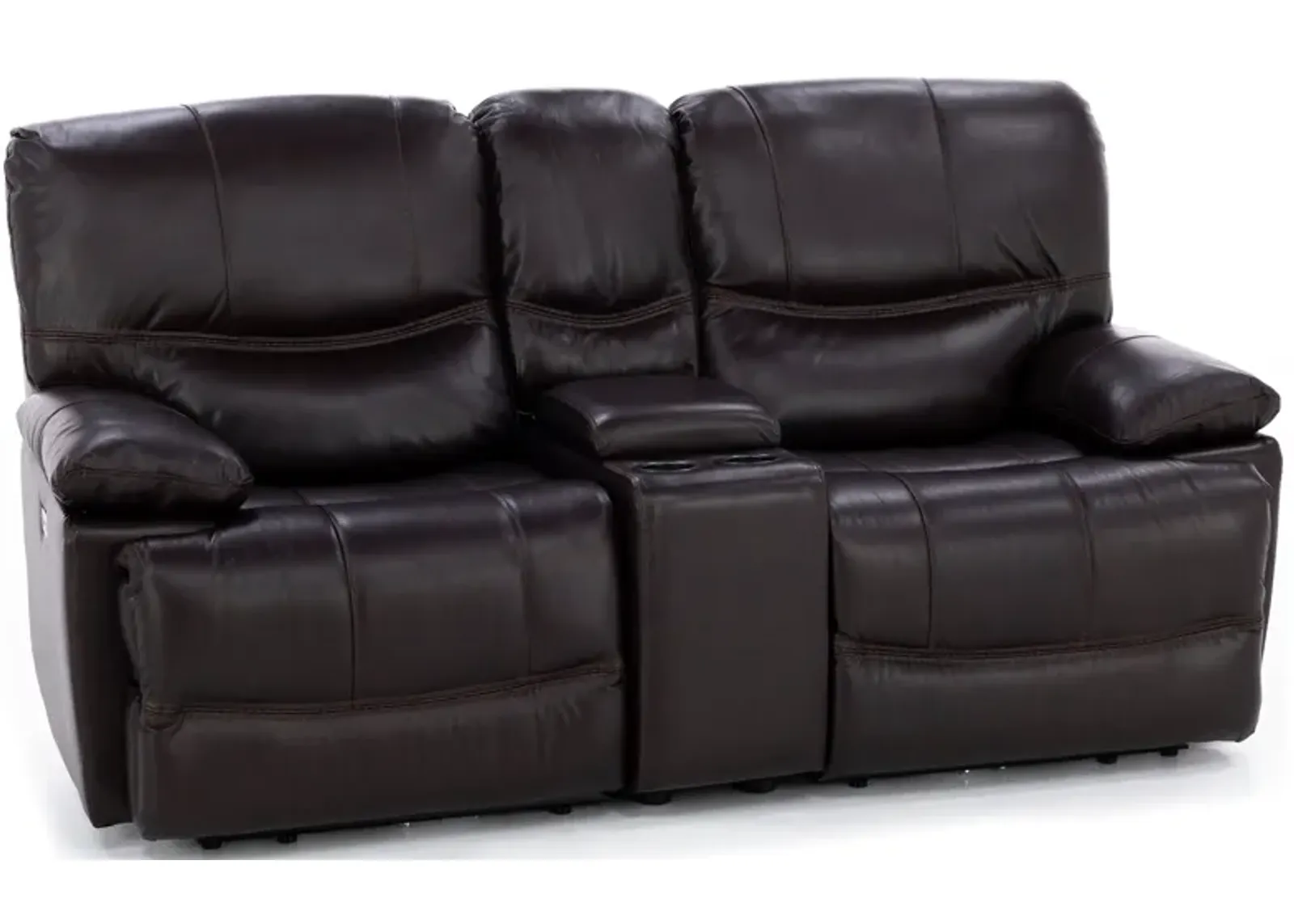 Denver 3-Pc. Leather Zero Gravity Power Reclining Console Loveseat