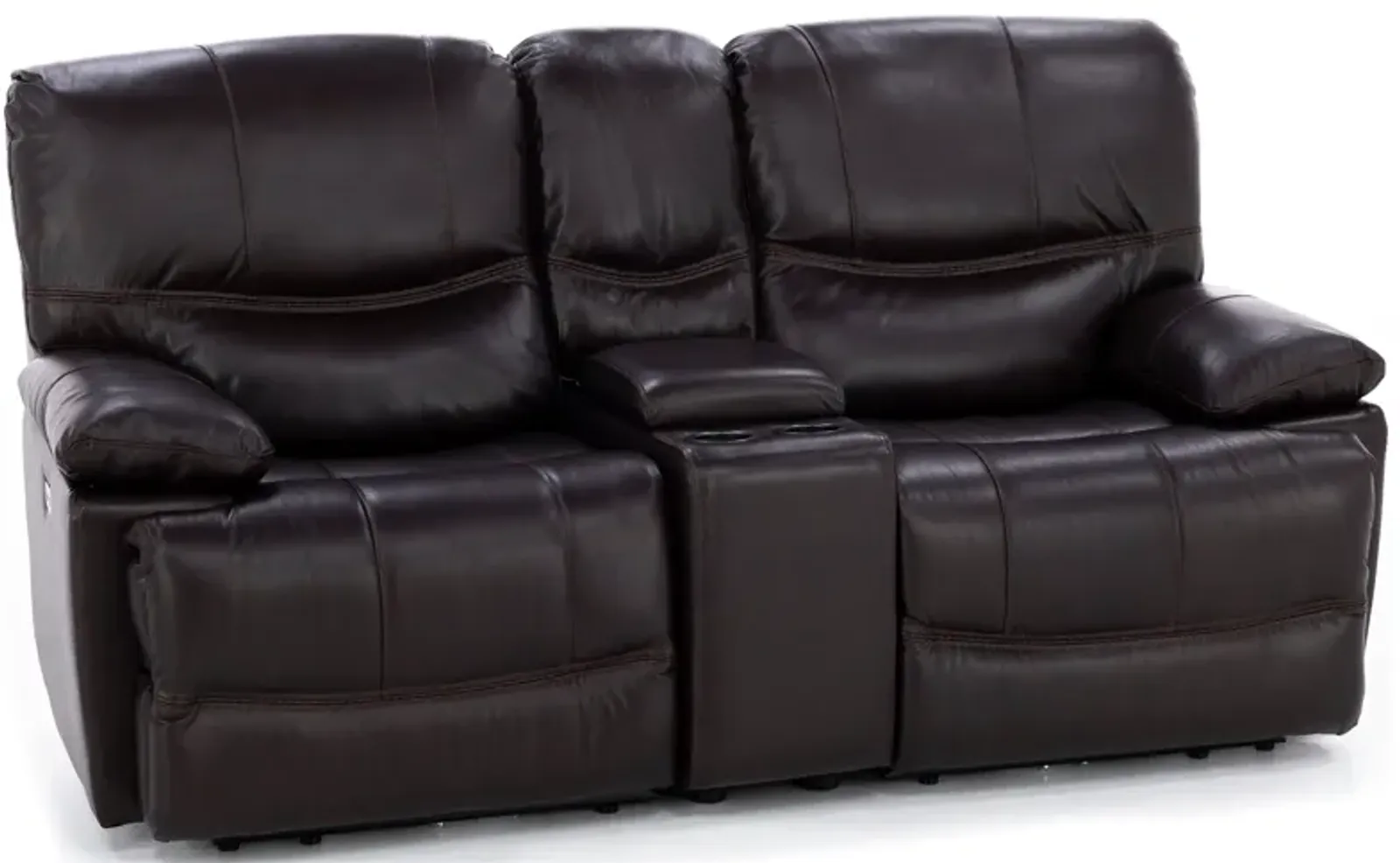 Denver 3-Pc. Leather Zero Gravity Power Reclining Console Loveseat