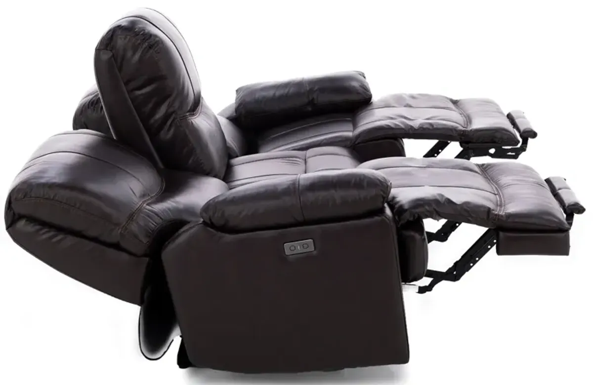 Denver Leather Zero Gravity Power Reclining Sofa