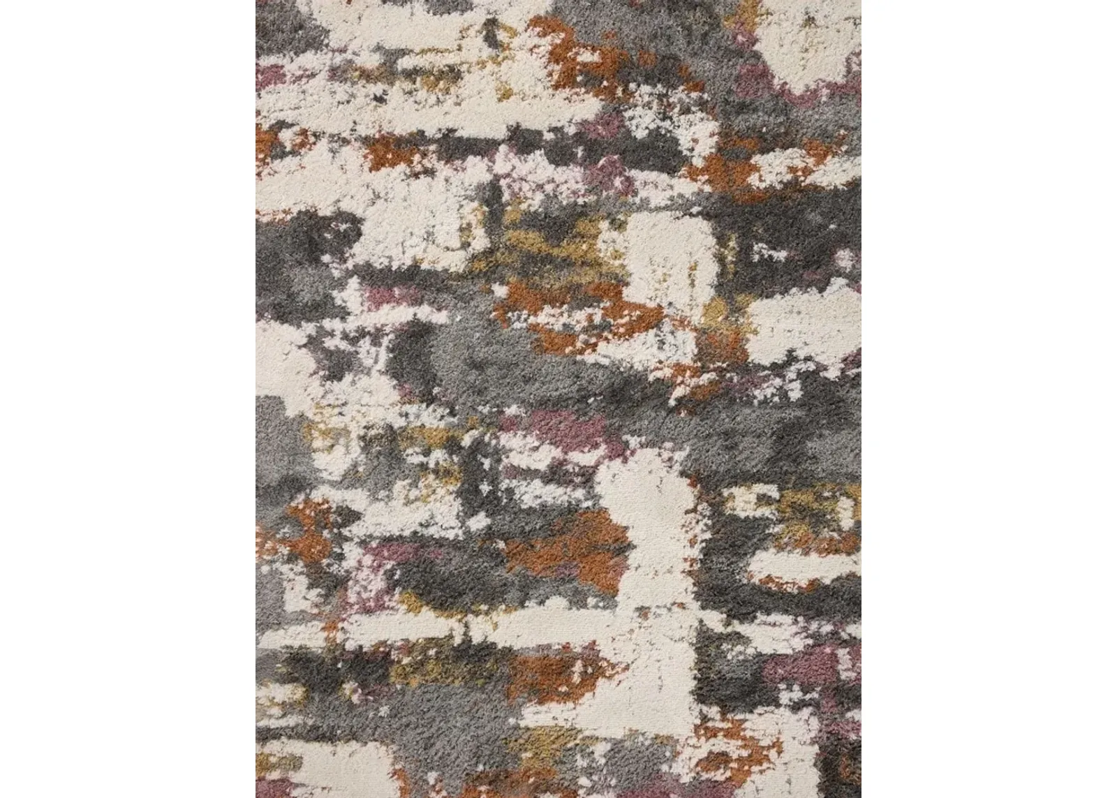 Levitt Grey/Multi Shag Area Rug 5'3"W x 7'6"L