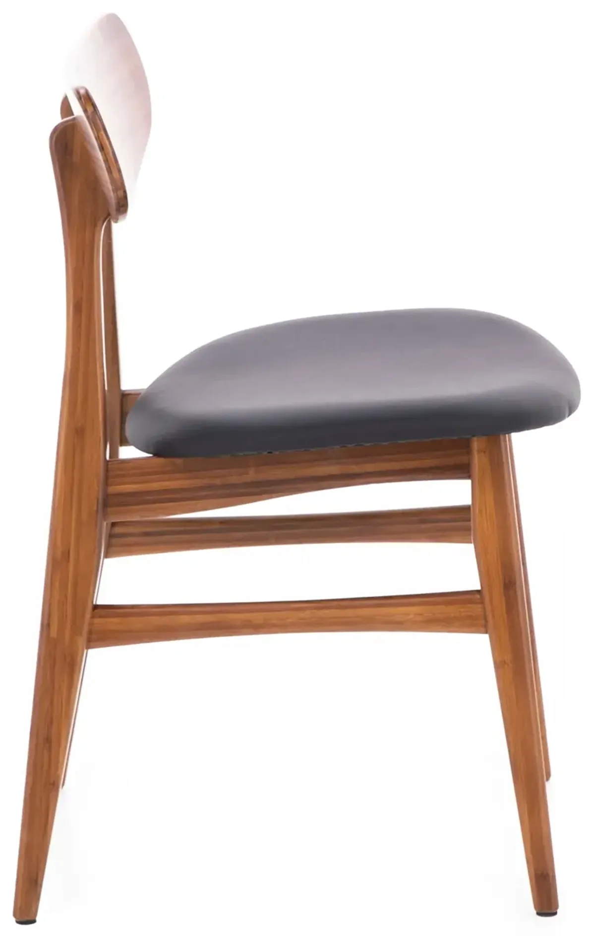 Bamboo Nala Side Chair With Leather Seat