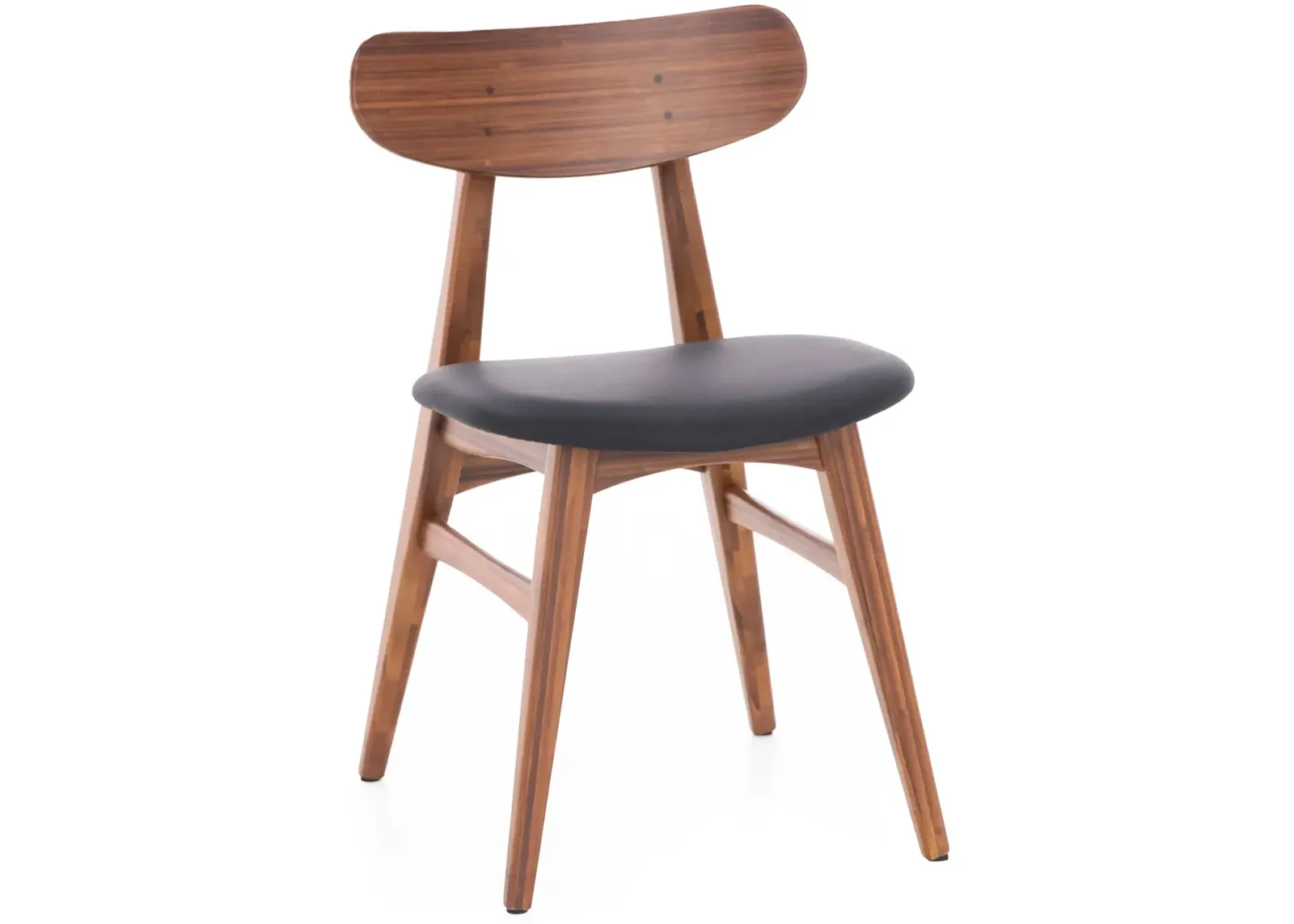 Bamboo Nala Side Chair With Leather Seat