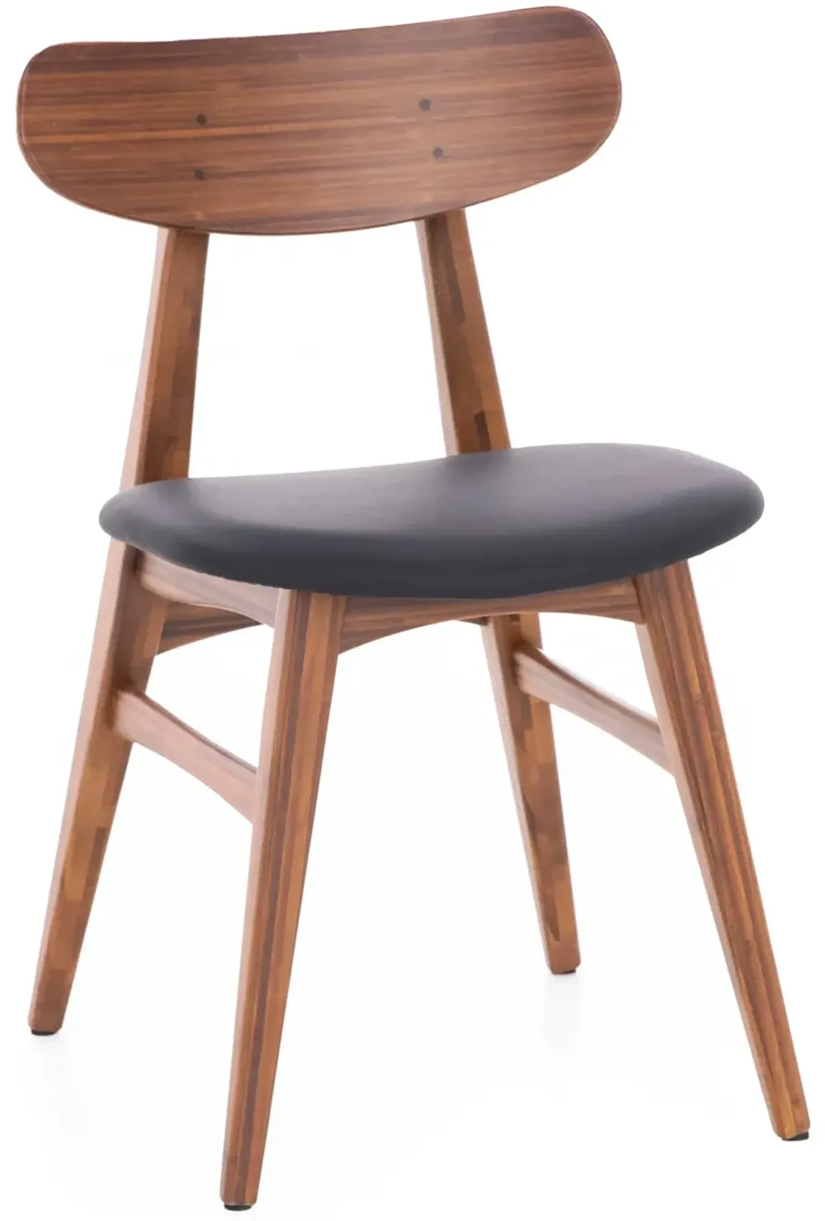 Bamboo Nala Side Chair With Leather Seat