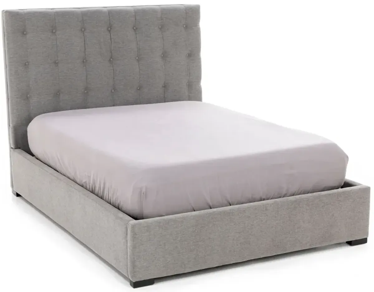 Abby Full Upholstered Bed in Merit Greystone