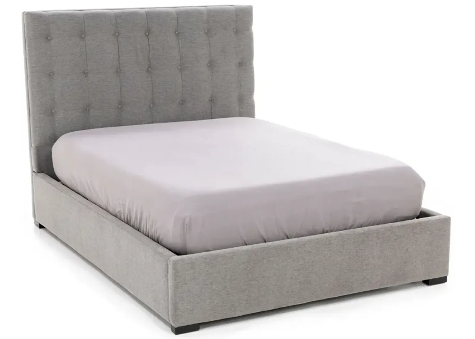 Abby King Upholstered Bed in Merit Greystone