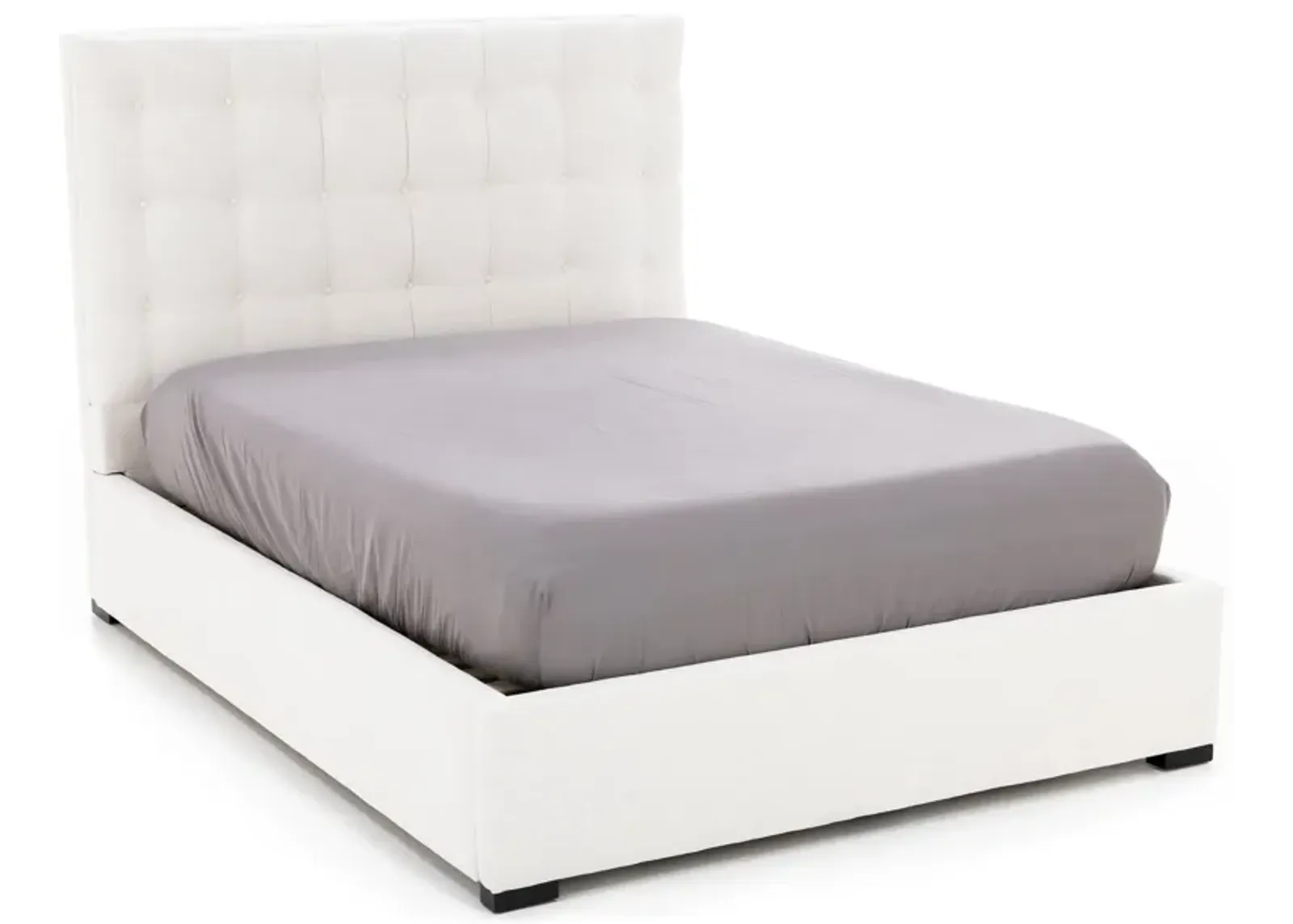 Abby King Upholstered Bed in Merit Snow