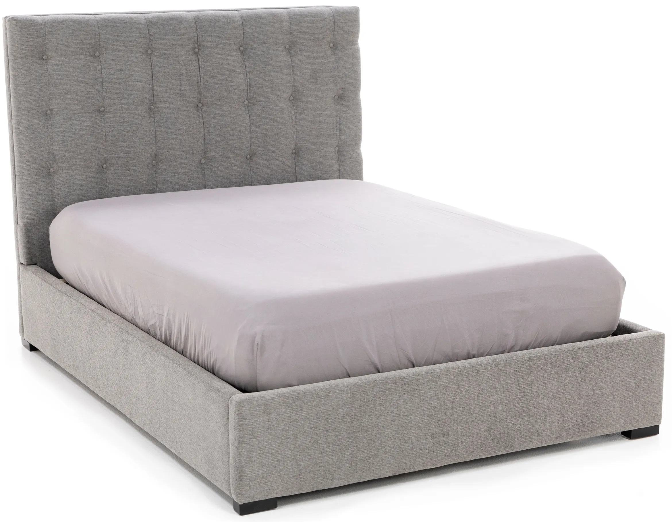 Abby Queen Upholstered Bed in Merit Greystone