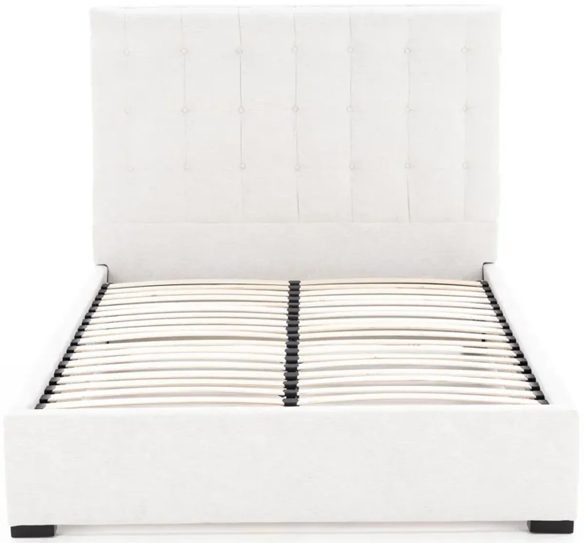 Abby King Upholstered Bed in Montera Whitesand