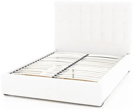 Abby King Upholstered Storage Bed in Montera Whitesand