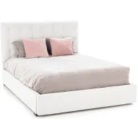 Abby King Upholstered Storage Bed in Montera Whitesand