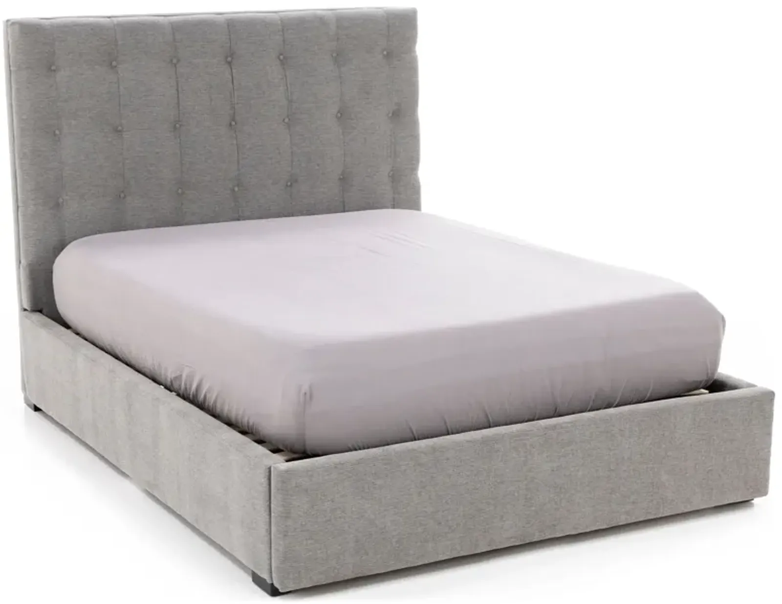 Abby King Upholstered Storage Bed in Merit Greystone