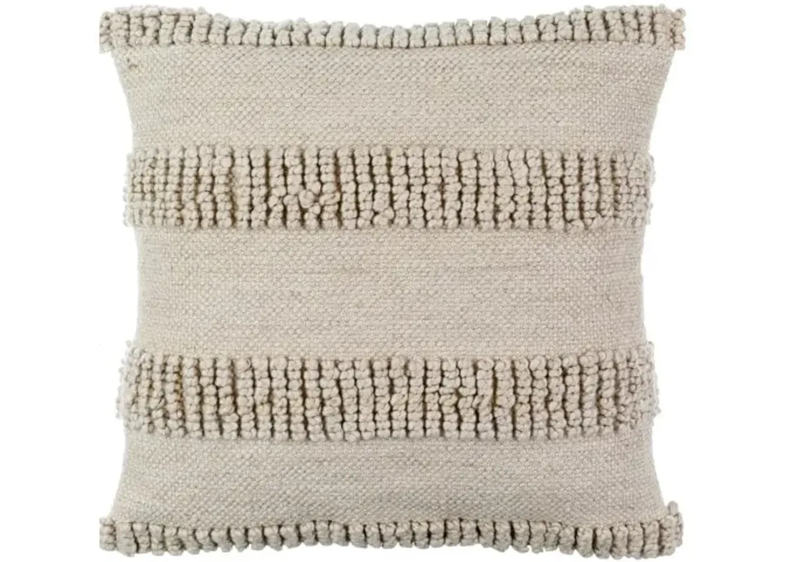 Textured Tan Outdoor Pillow 18"W X 18"H