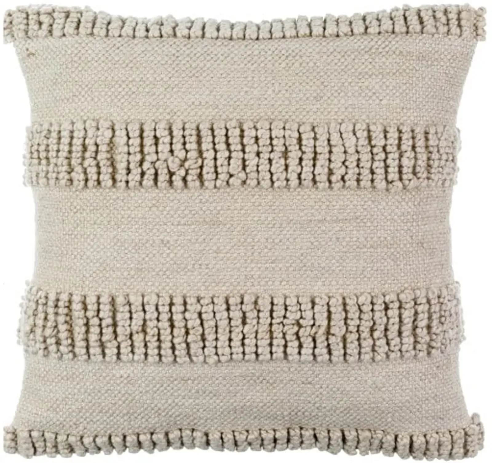 Textured Tan Outdoor Pillow 18"W X 18"H