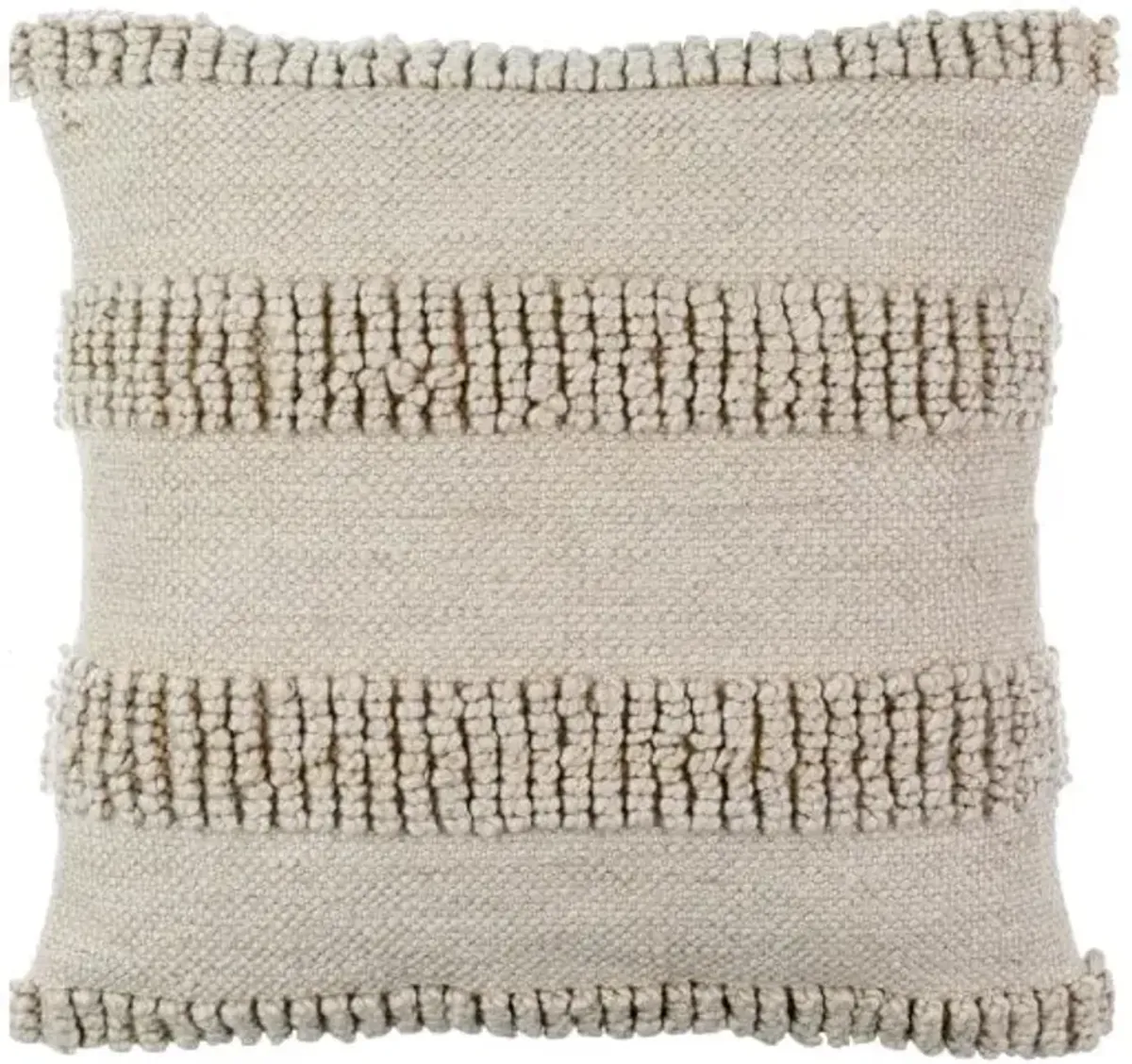 Textured Tan Outdoor Pillow 18"W X 18"H