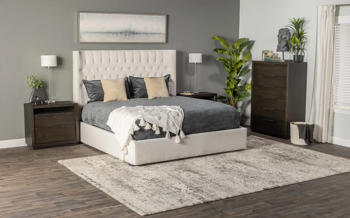 Carly King Upholstered Bed