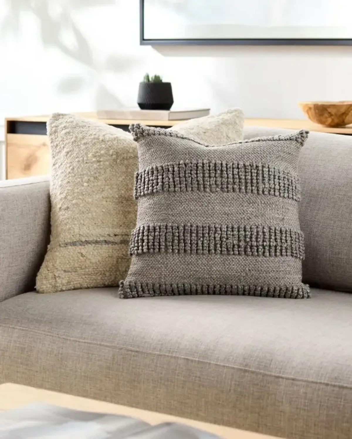Textured Stone Outdoor Pillow 18"W X 18"H
