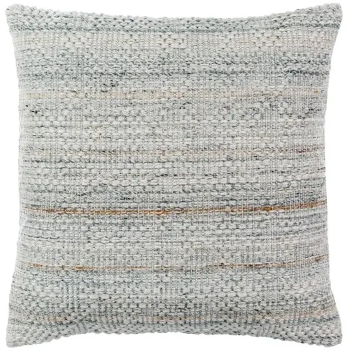 Woven Tan and Multi Outdoor Pillow 18"W X 18"H