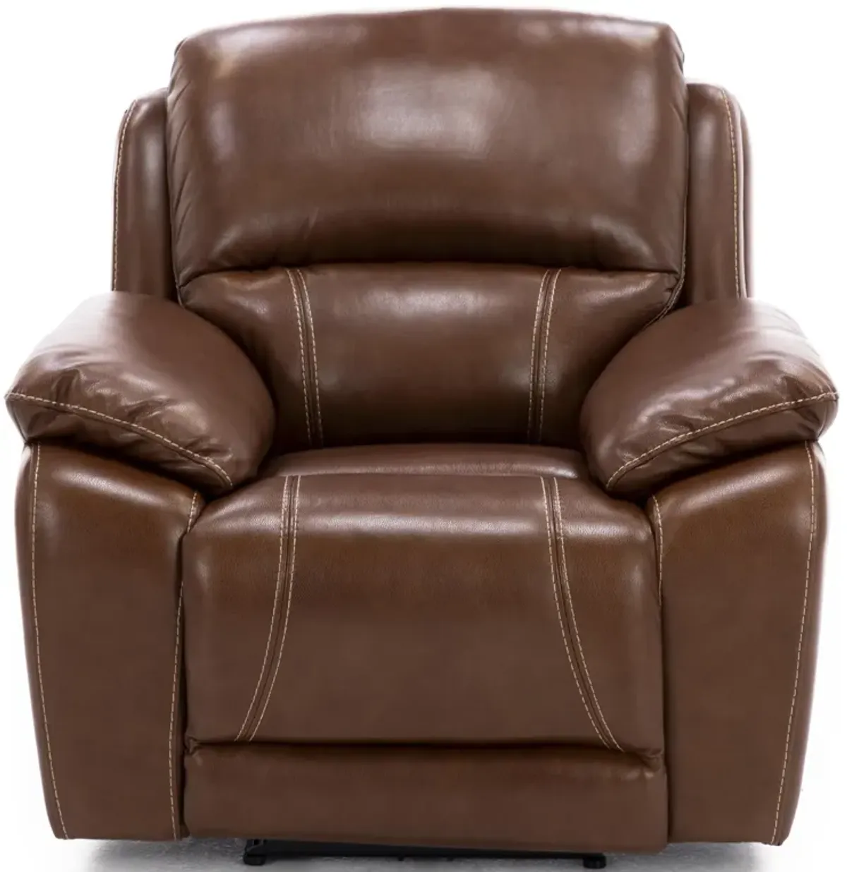 Laredo 4 Leather Power Headrest Power Recliner in Caramel