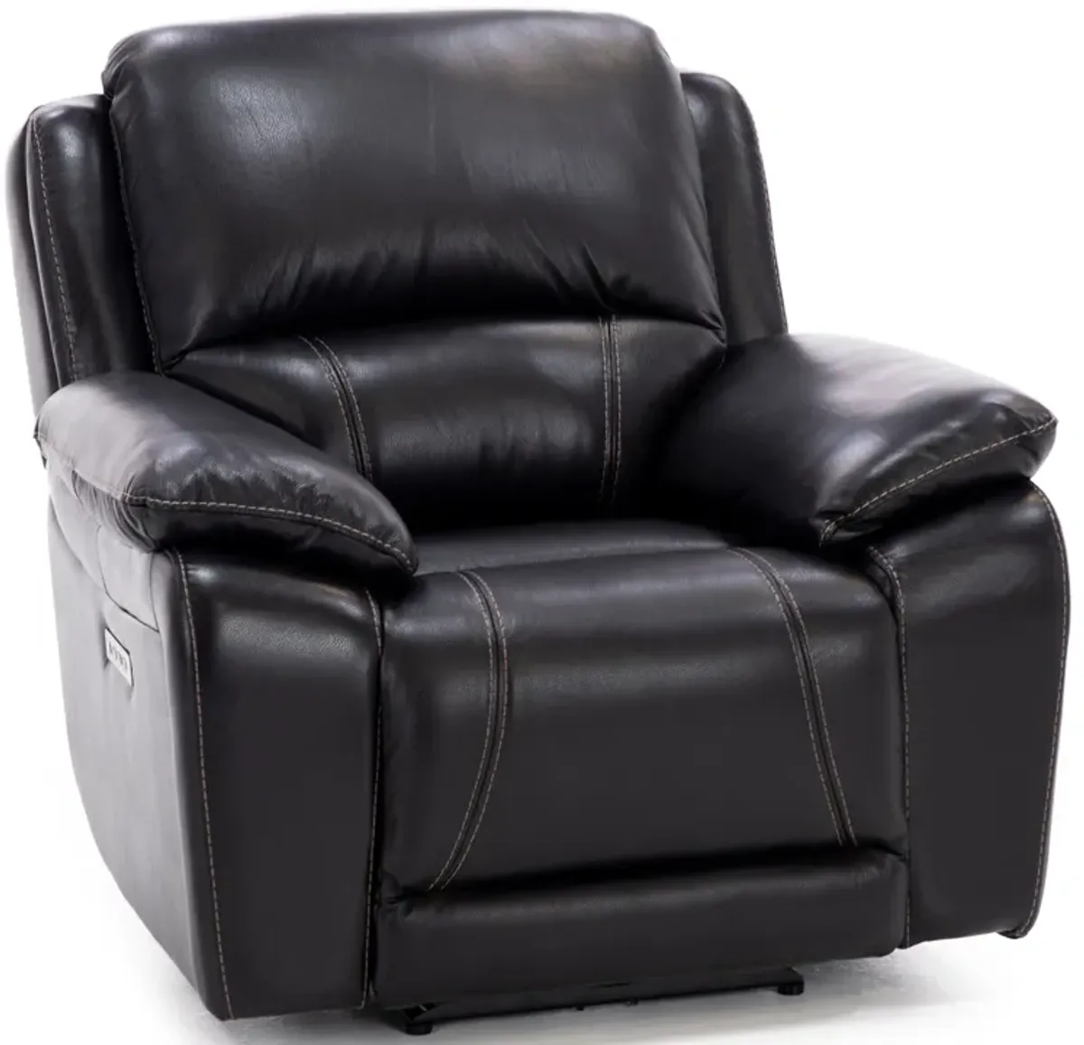 Laredo 4 Leather Power Headrest Power Recliner in Blackberry