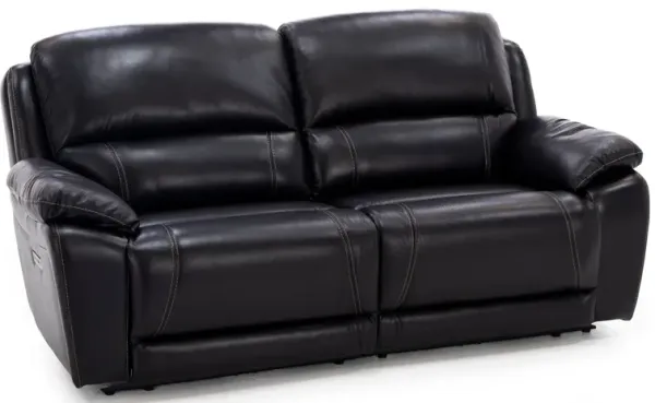 Laredo IV 3-Pc. Leather Power Headrest Reclining Loveseat in Blackberry