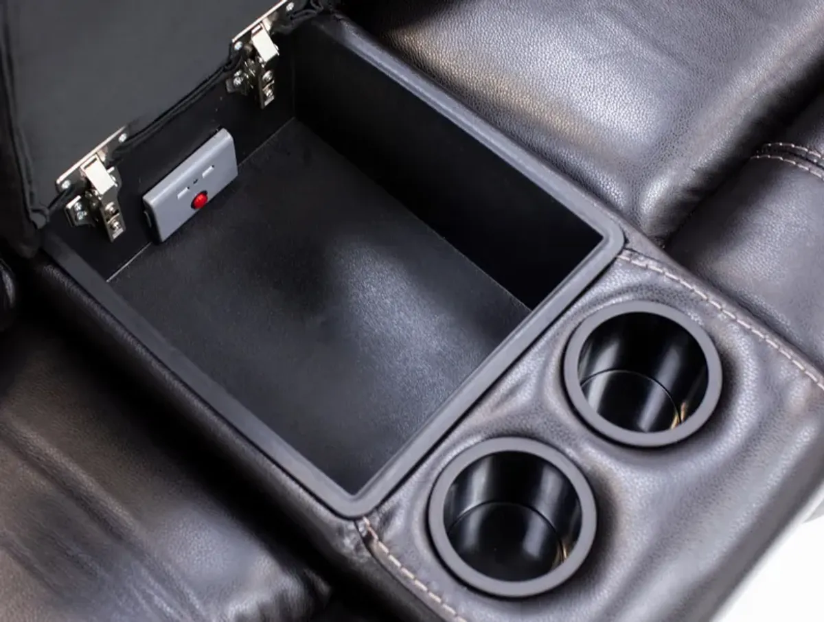 Laredo Iv 6-Pc. Leather Power Headrest Reclining Modular In Blackberry Left-Facing With 4 Reclining