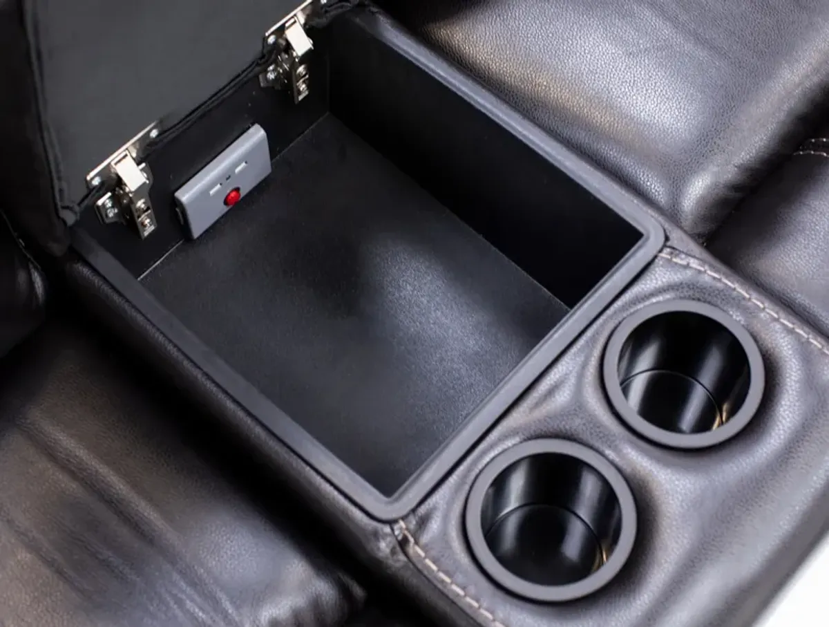 Laredo Iv 6-Pc. Leather Power Headrest Reclining Modular In Blackberry Right-Facing With 3 Reclining