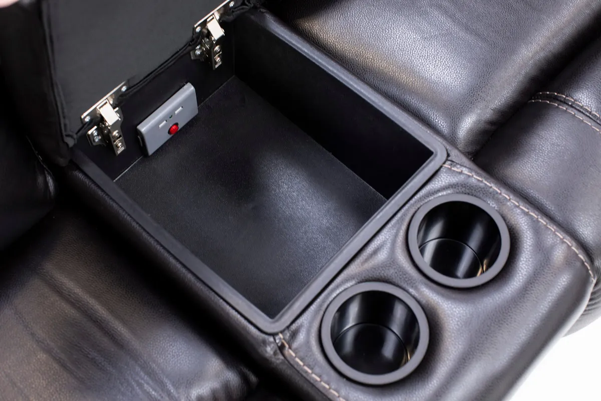 Laredo IV 3-Pc. Leather Power Headrest Reclining Console Loveseat in Blackberry