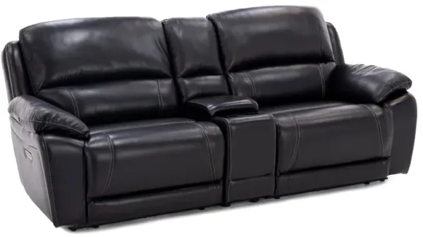 Laredo IV 3-Pc. Leather Power Headrest Reclining Console Loveseat in Blackberry