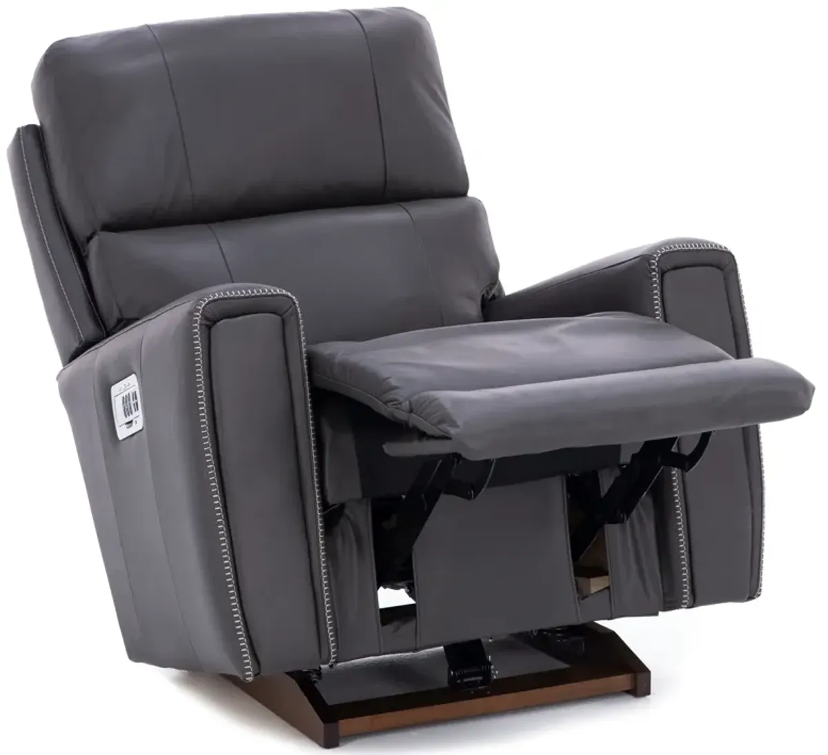 Apollo Leather Power Headrest Rocker Recliner with Wireless Remote in Slate