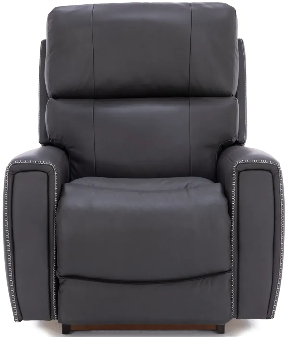 Apollo Leather Power Headrest Rocker Recliner with Wireless Remote in Slate