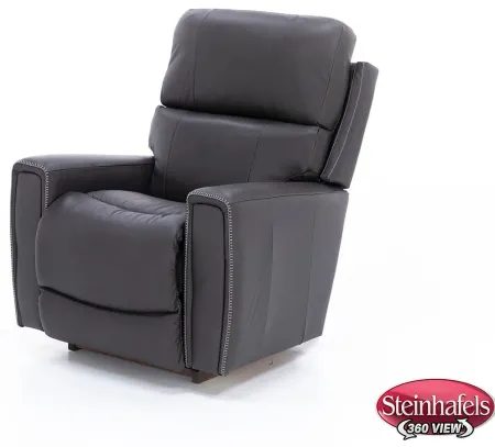 Apollo Leather Power Headrest Rocker Recliner with Wireless Remote in Slate