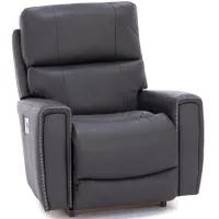 Apollo Leather Power Headrest Rocker Recliner with Wireless Remote in Slate