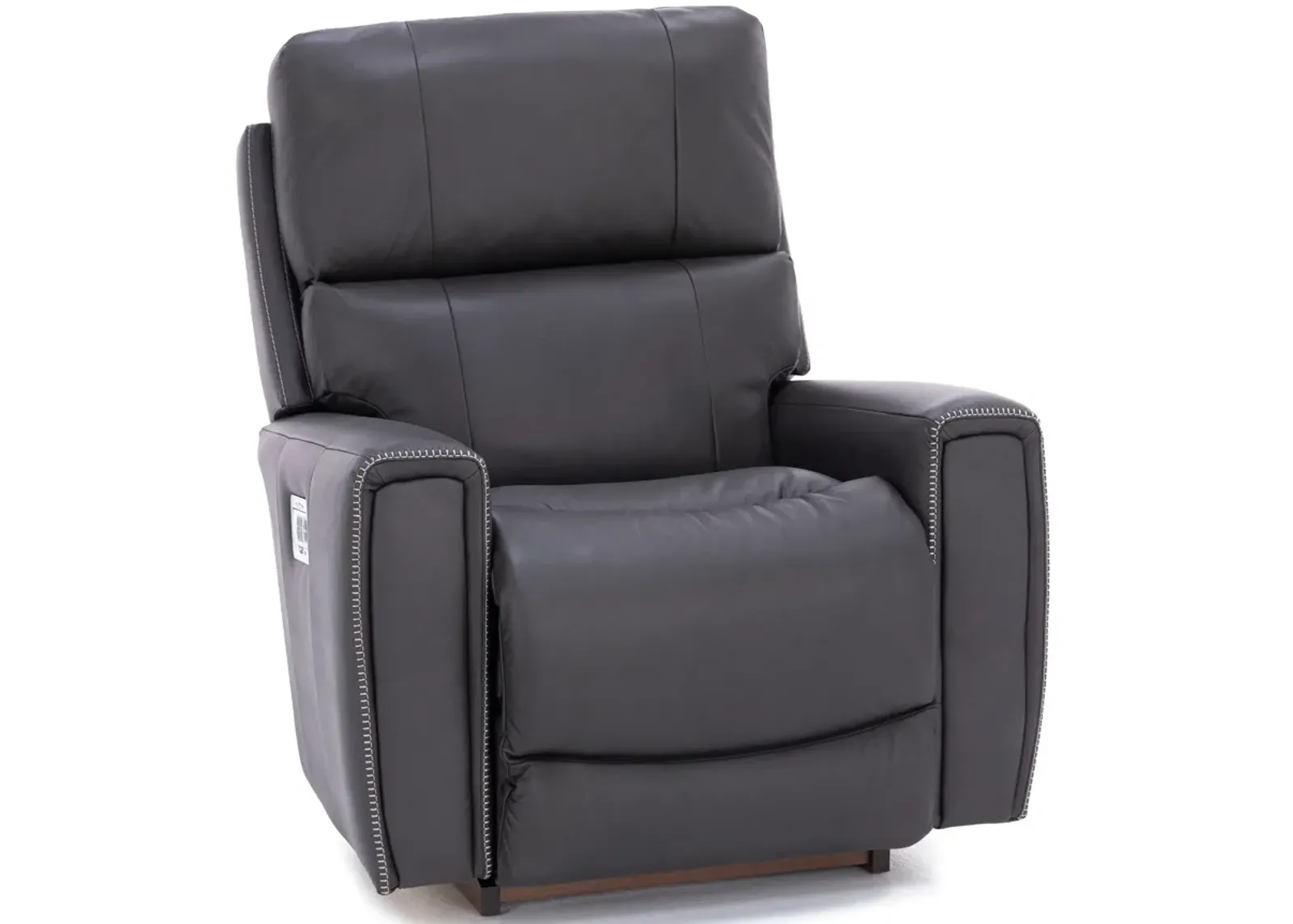 Apollo Leather Power Headrest Rocker Recliner with Wireless Remote in Slate