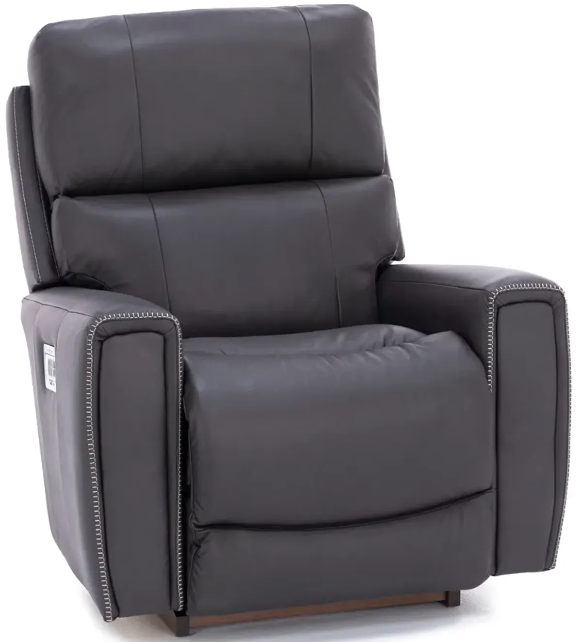 Apollo Leather Power Headrest Rocker Recliner with Wireless Remote in Slate