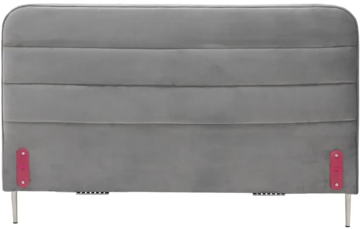 Full 38" Channel Round Upholstered Headboard