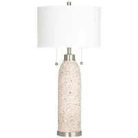 Light Beige Ceramic Table Lamp 33.5"H
