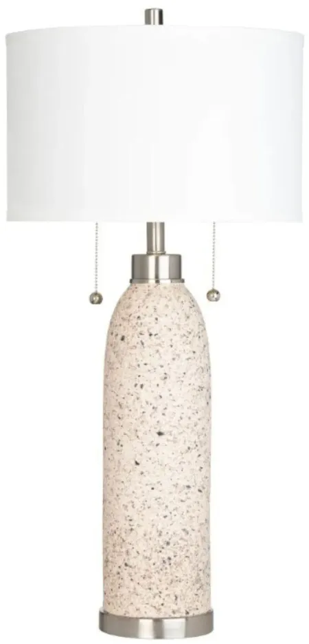 Light Beige Ceramic Table Lamp 33.5"H