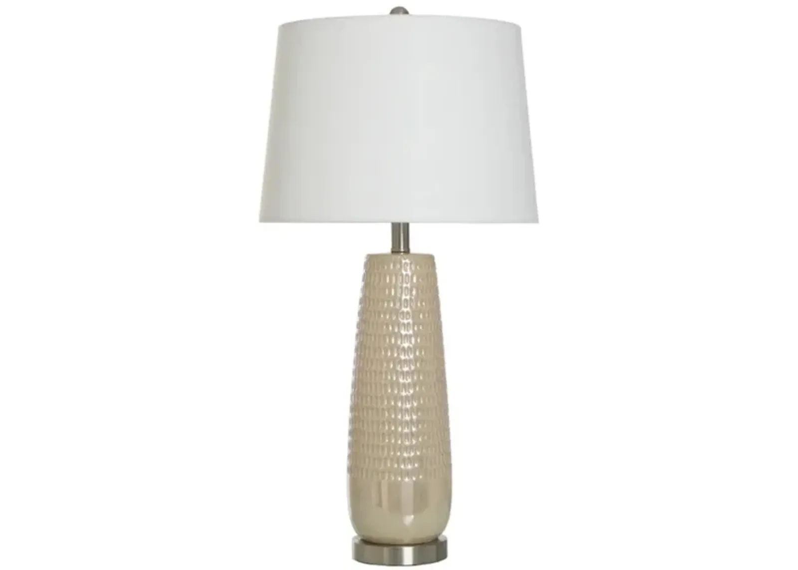 Iridescent Pearl Ceramic Table Lamp 29"H