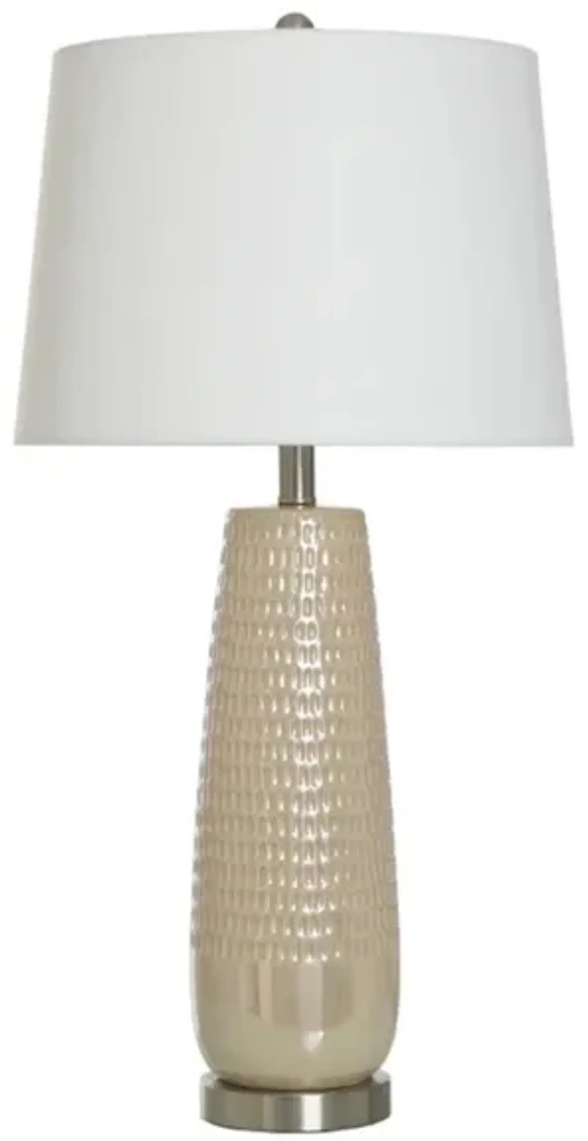 Iridescent Pearl Ceramic Table Lamp 29"H