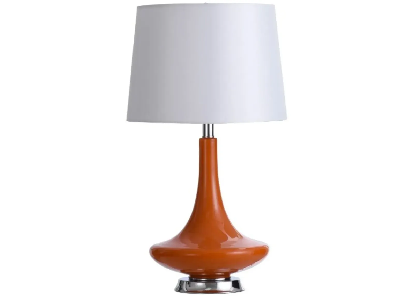 Orange Glass Table Lamp 26"H