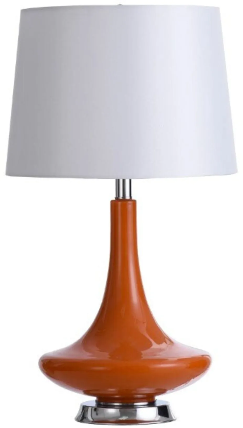 Orange Glass Table Lamp 26"H