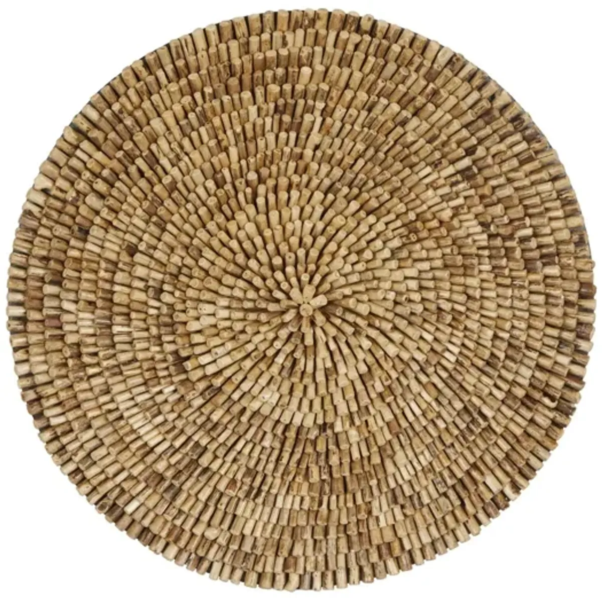 Wood Dowel Wall Decor 35.5" Round