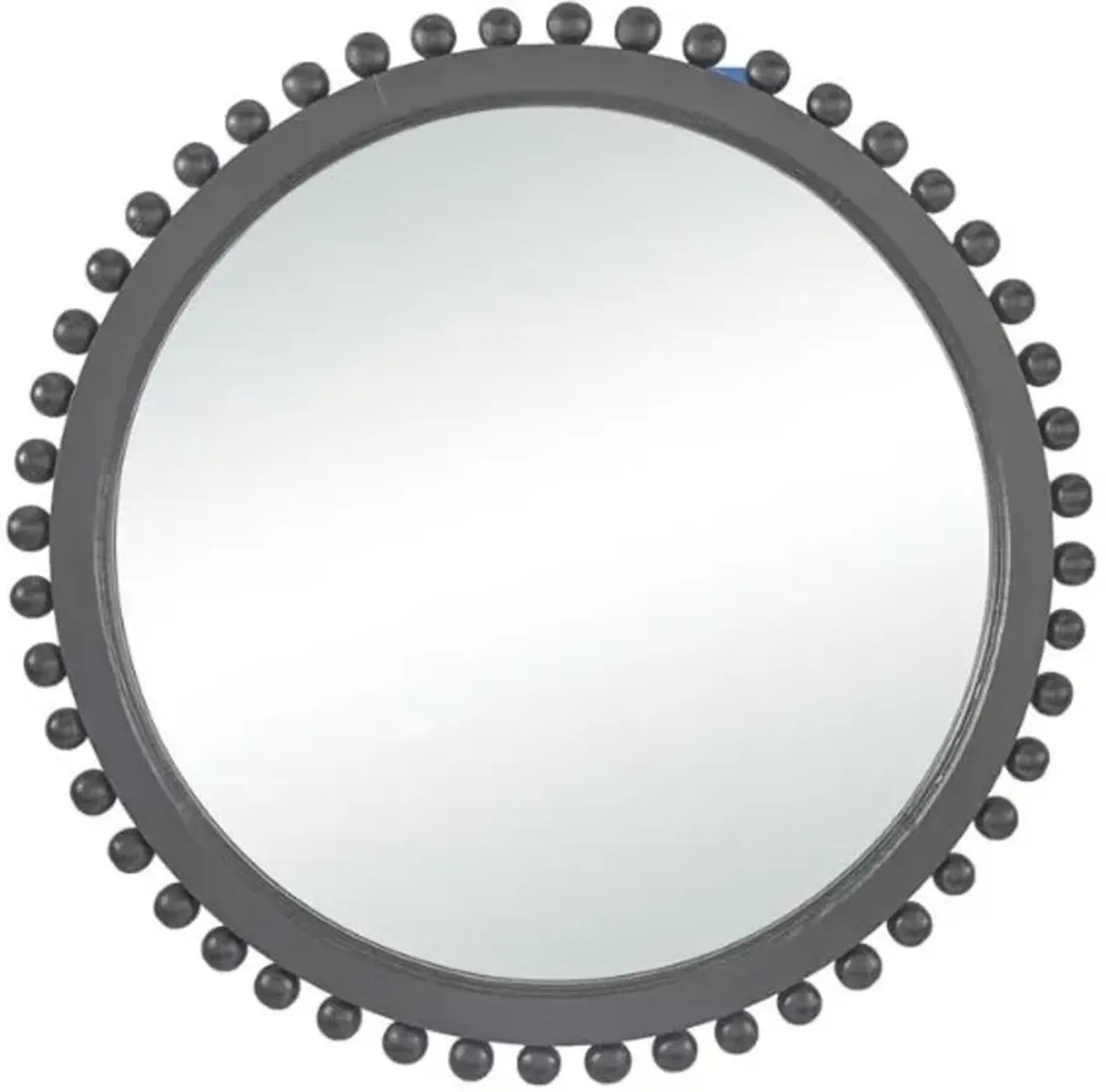 Black Wood Wall Mirror 35" Round