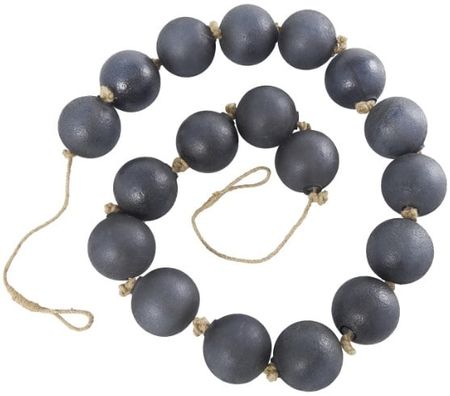 Black Glass Beads 89"L