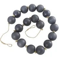 Black Glass Beads 89"L